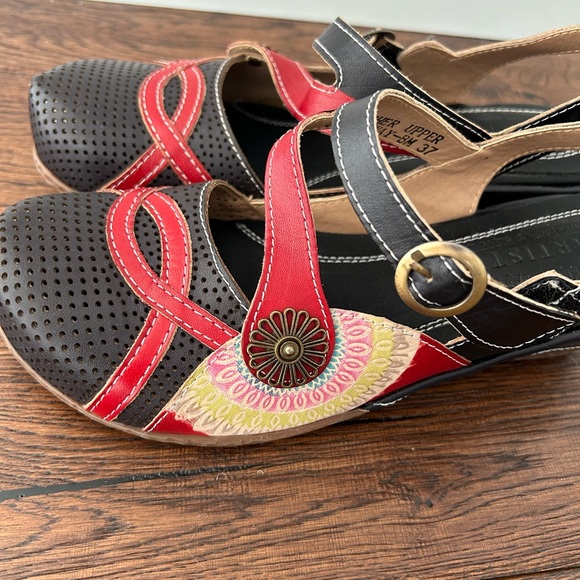 NEW L’Artiste Women's Leather Parkway Mary Jane Flat. Size 37/US 6.5 - Picture 5 of 13